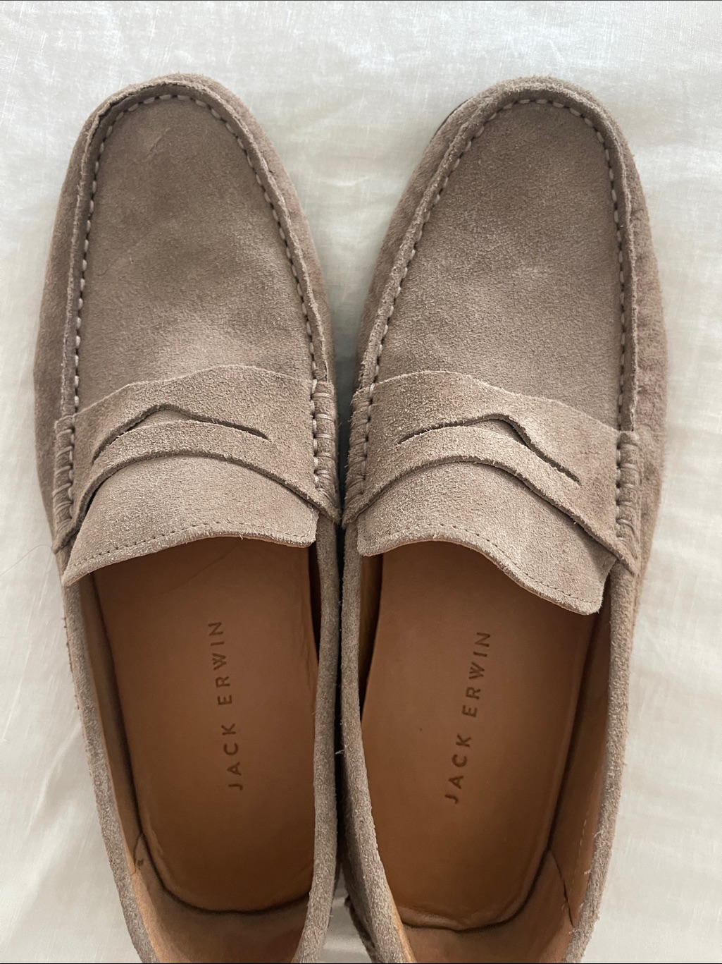 Jack Erwin Taupe Suede Loafers . Nwot. Size 9 — image 6 of 8